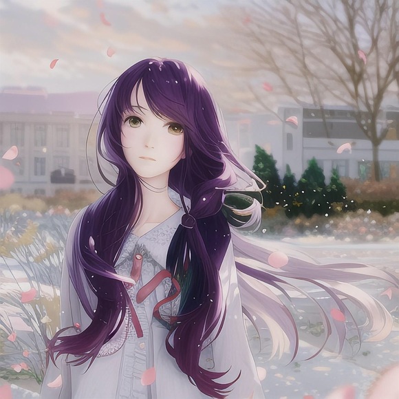 Long Wavy Wig 28 inch Natural Heat Resistant Fiber Cosplay Full Wig Purple - Picture 1 of 4